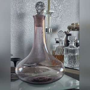 Vintage Amethyst Wine Decanter